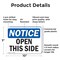 Signmission Open This Side, 10 in W x Rectangle, Plastic OS-2PACK-NS-P-710-L-17018 - alternate 8